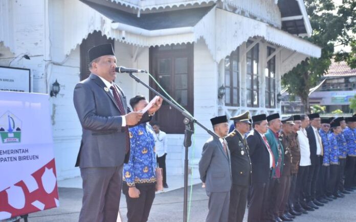 Bupati Bireuen Bupati Mukhlis Pimpin Upacara Hari Lahir Pancasila di Bireuen