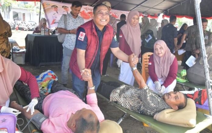 Edi Obama PMI Bireuen dan UPD RSUD dr. Fauziah Gelar Donor Darah, Target 200 Kantong