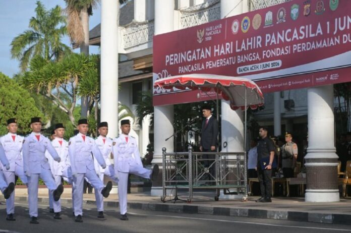 Sekda Aceh Pimpin Upacara Hari Lahir Pancasila