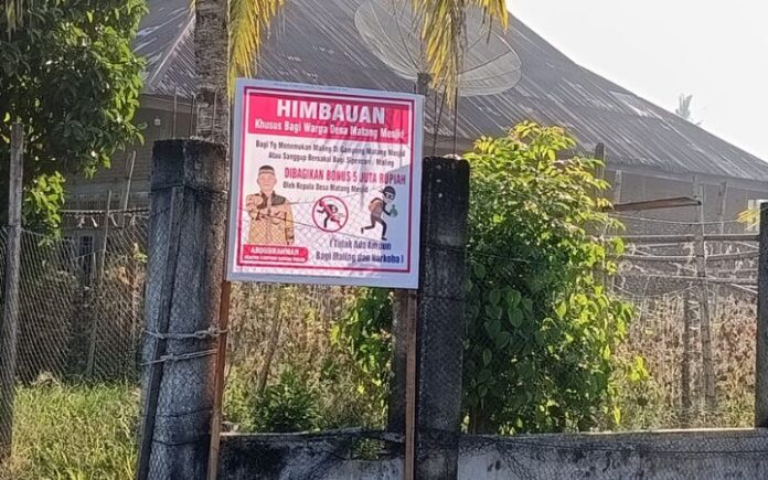 Desa Matang Mesjid Gelar Sayembara Tangkap Pencuri Berhadiah Rp5 Juta