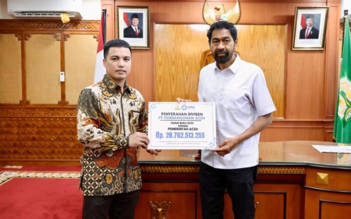 PT PEMA Serahkan Dividen Rp28,7 Miliar kepada Pemerintah Aceh