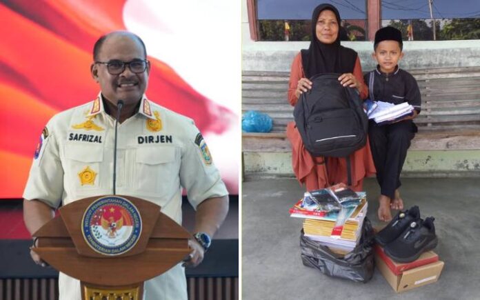 Derma Safrizal untuk Rafiki, Murid Berprestasi MIN 21 Jeumpa