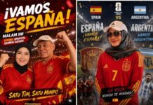 Kak Tia, Irwandi, Steffy Dukung Spanyol Kak Tia, Irwandi, Steffy Dukung Spanyol
