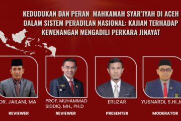 Erlizar Kupas Posisi Mahkamah Syar'iyah Aceh di Sistem Peradilan Nasional
