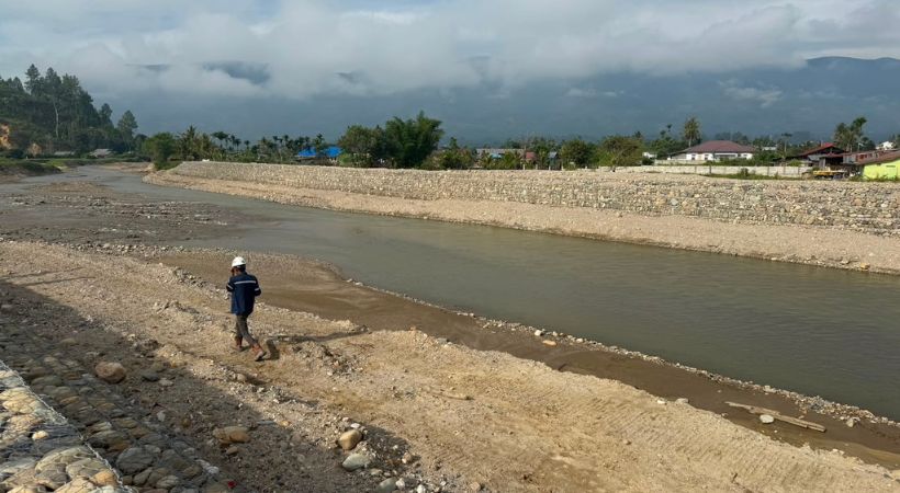 Cegah Erosi, BWS Perkuat Tepian Sungai Aih Bobo Gayo Lues