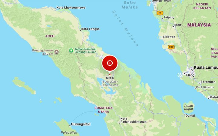 Breaking: Gempa M 6,4 Guncang Simalungun, Getaran Terasa Hingga Banda Aceh