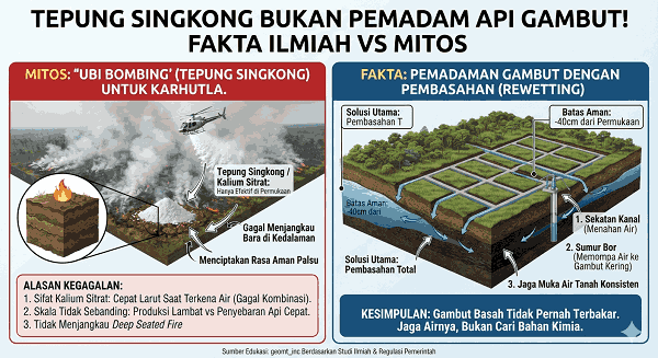 tepung singkong cegah karhutla