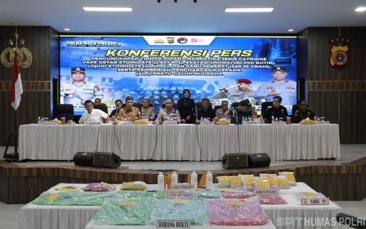 Polda Aceh Buru Pemasok 142 Cartridge Etomidate di Bireuen