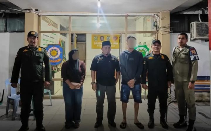 Bergelap-gelapan dan Melawan Satpol PP WH, Sepasang Manusia Diringkus di Ule Lheu