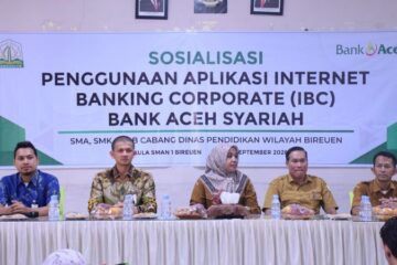 Bank Aceh Dorong Sekolah di Bireuen Manfaatkan Layanan Perbankan Digital