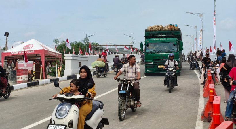 Jembatan Kuta Blang Resmi Dibuka, Jalur Banda Aceh-Medan Kembali Lancar