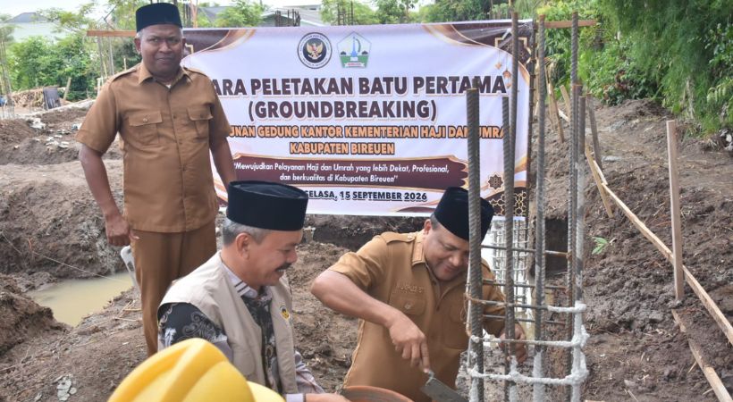 Bupati Bireuen Groundbreaking Pembangunan Kantor Kemenhaj
