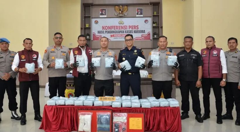 Polres Langsa Sita 46,6 Kg Sabu Jaringan Malaysia