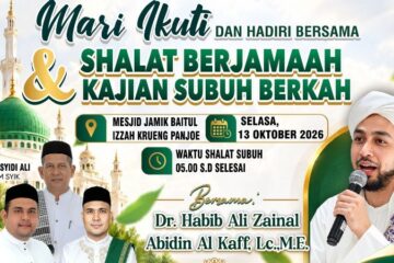 Usai Ceramah di HUT Bireuen, Habib Ali Al Kaff Lanjutkan Kajian Subuh di Krueng Panjoe
