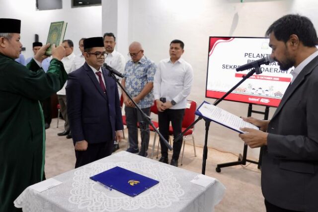 Kadis Perkim Taufik Dilantik Jadi Pj Sekda Aceh