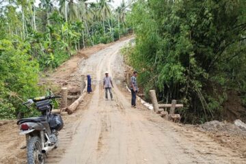 Pembangunan Jembatan Darurat Kubang Itam Selesai