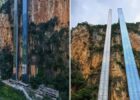 Tiongkok Bangun Lift Setinggi 288 Meter Demi Anak-Anak Bisa Sekolah